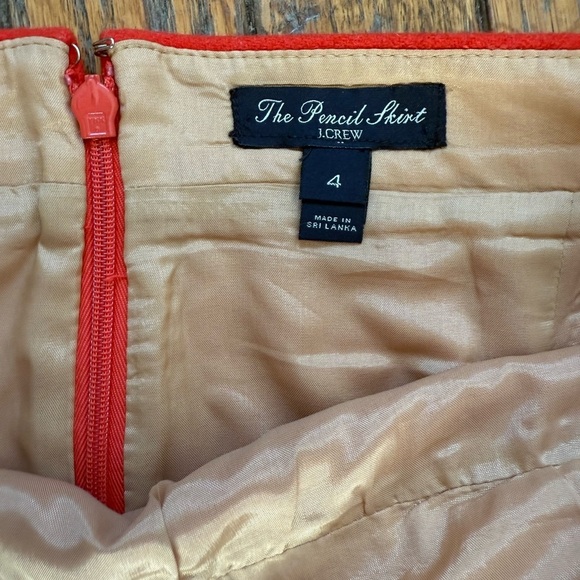 J. Crew Vibrant Red Pencil Skirt - Picture 3 of 6
